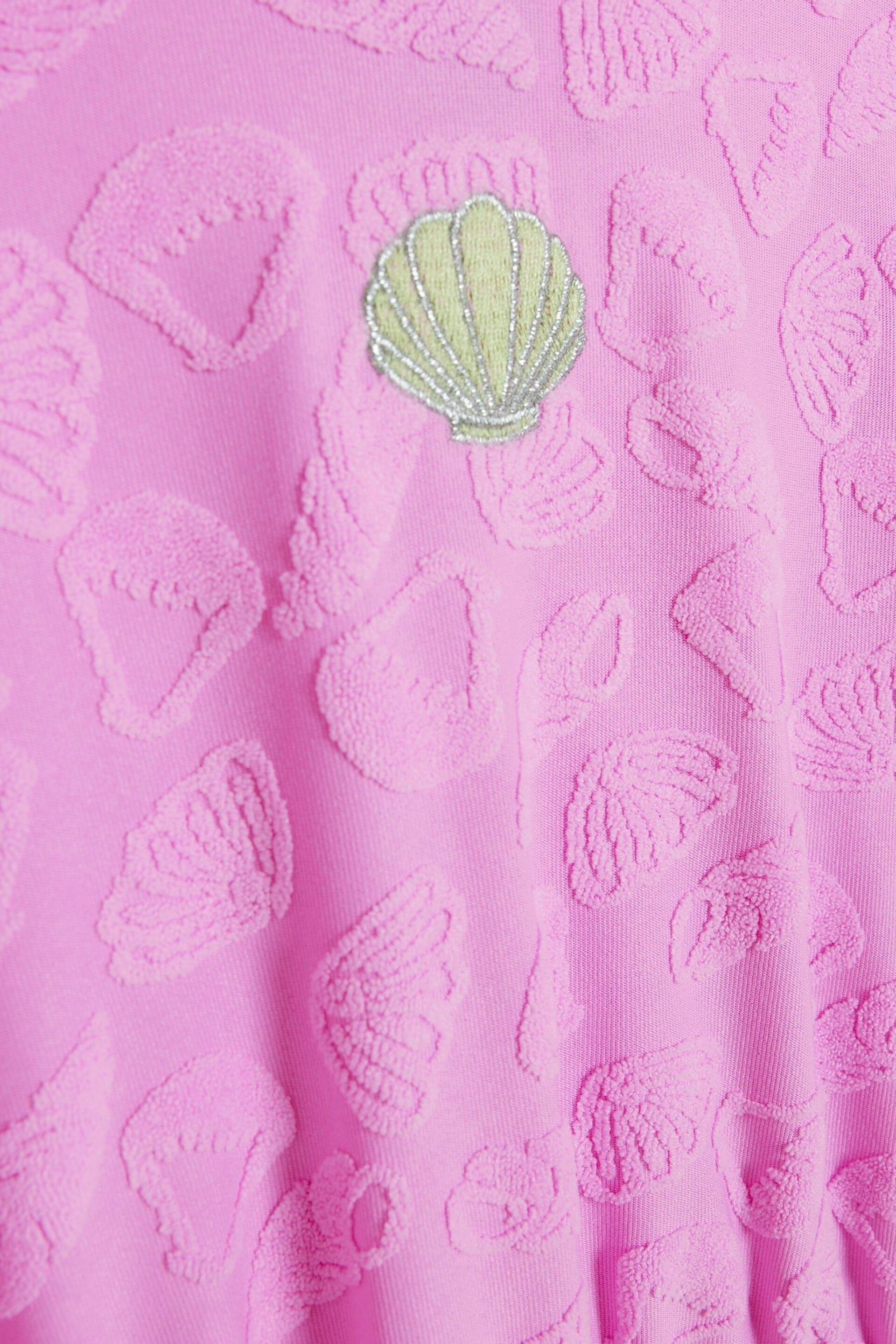 River Island Pink Shell Towelling Poncho - Image 3 of 3