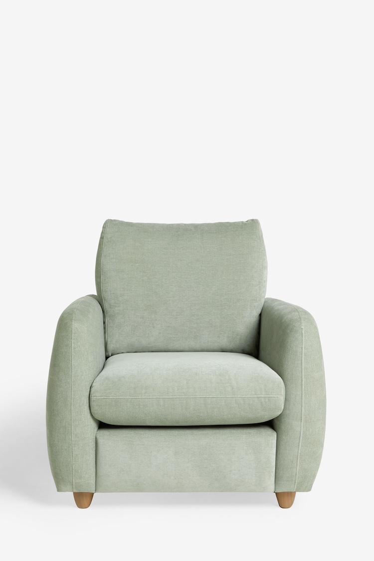 Fine Chenille Mint Green Lennox Lennox Arm Chair - Image 1 of 10