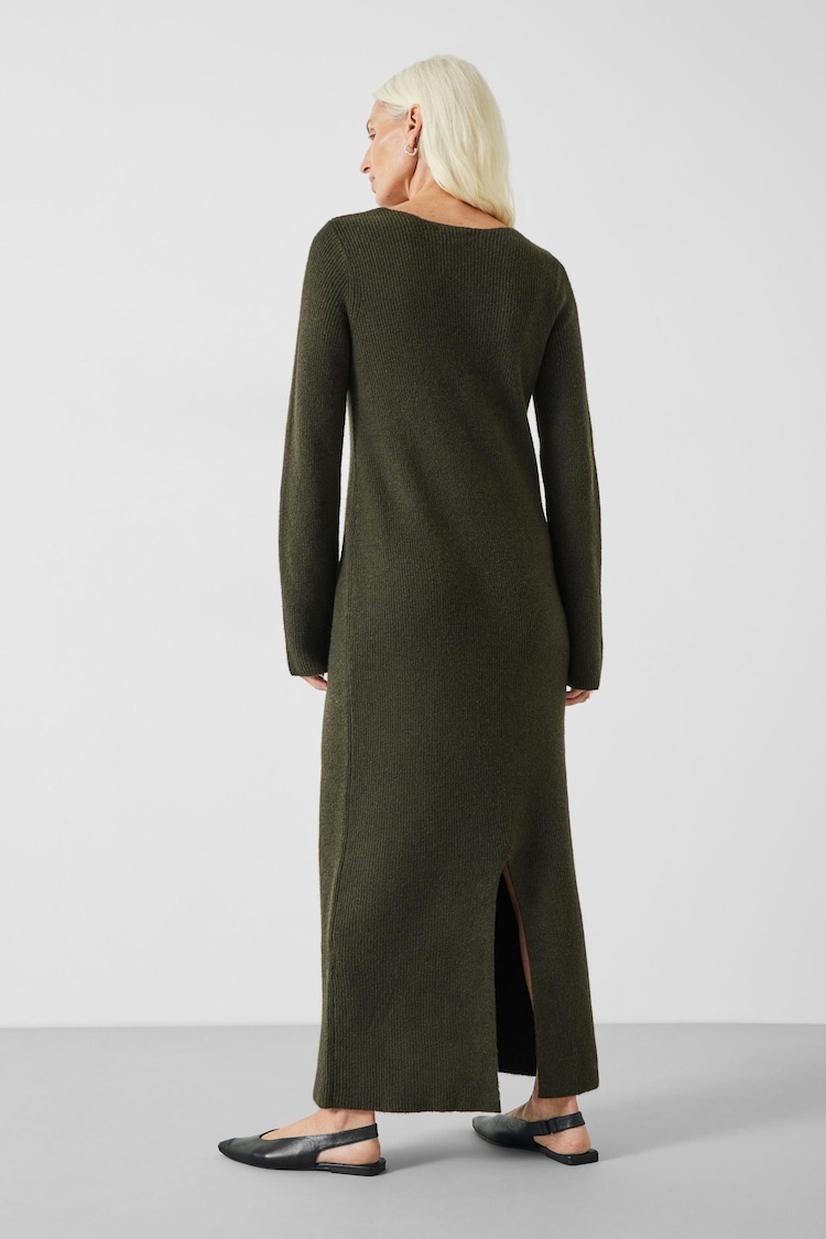 Hush Green 100% Cotton Uralla Knitted Dress - Image 2 of 5