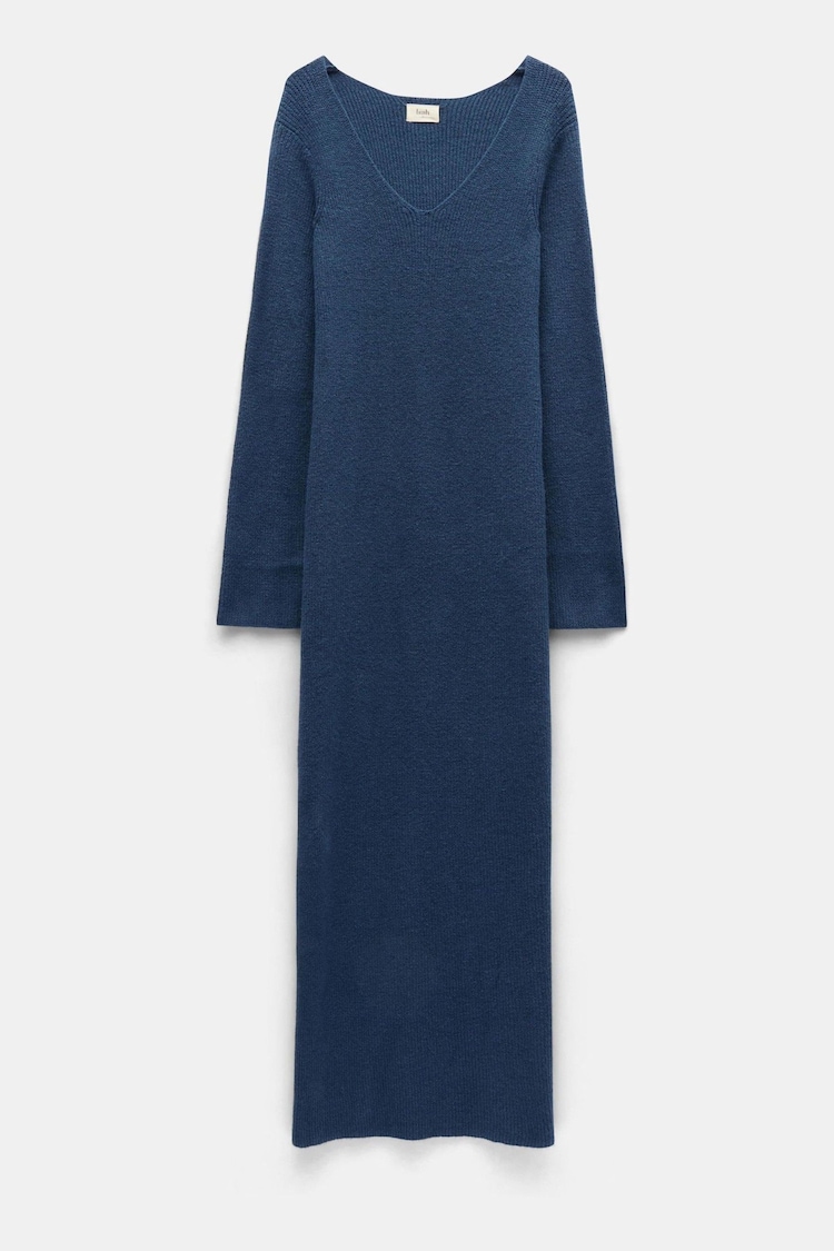 Hush Blue 100% Cotton Uralla Knitted Dress - Image 5 of 5