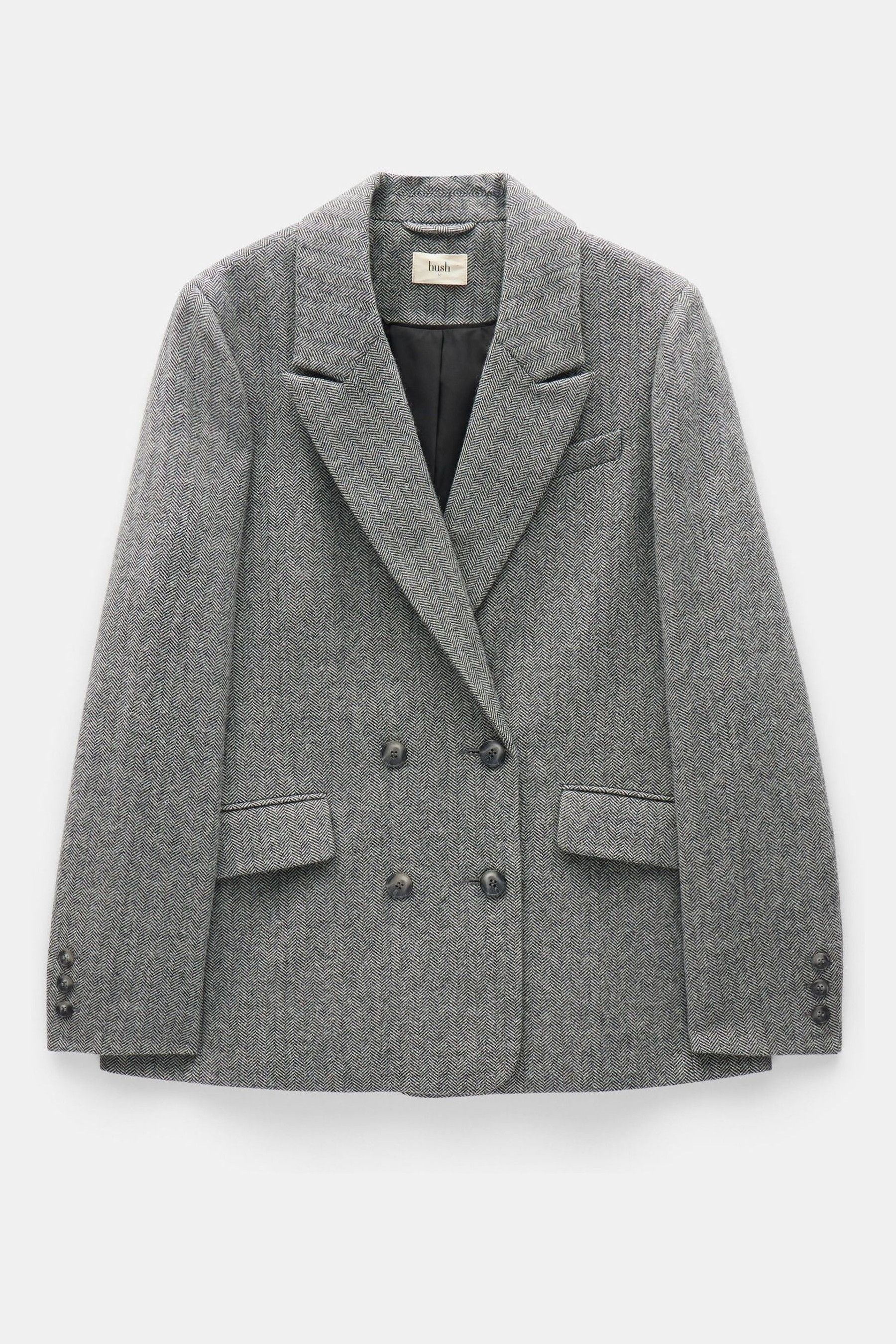 Buy Hush Black Maeve Herringbone Blazer from Next Canada