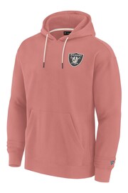 Fanatics Pink NFL Las Vegas Raiders Terrazzo Fleece Pullover Hoodie - Image 2 of 3