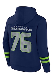 Fanatics Blue NFL Seattle Seahawks Foundations Pullover Hoodie - Image 3 of 3