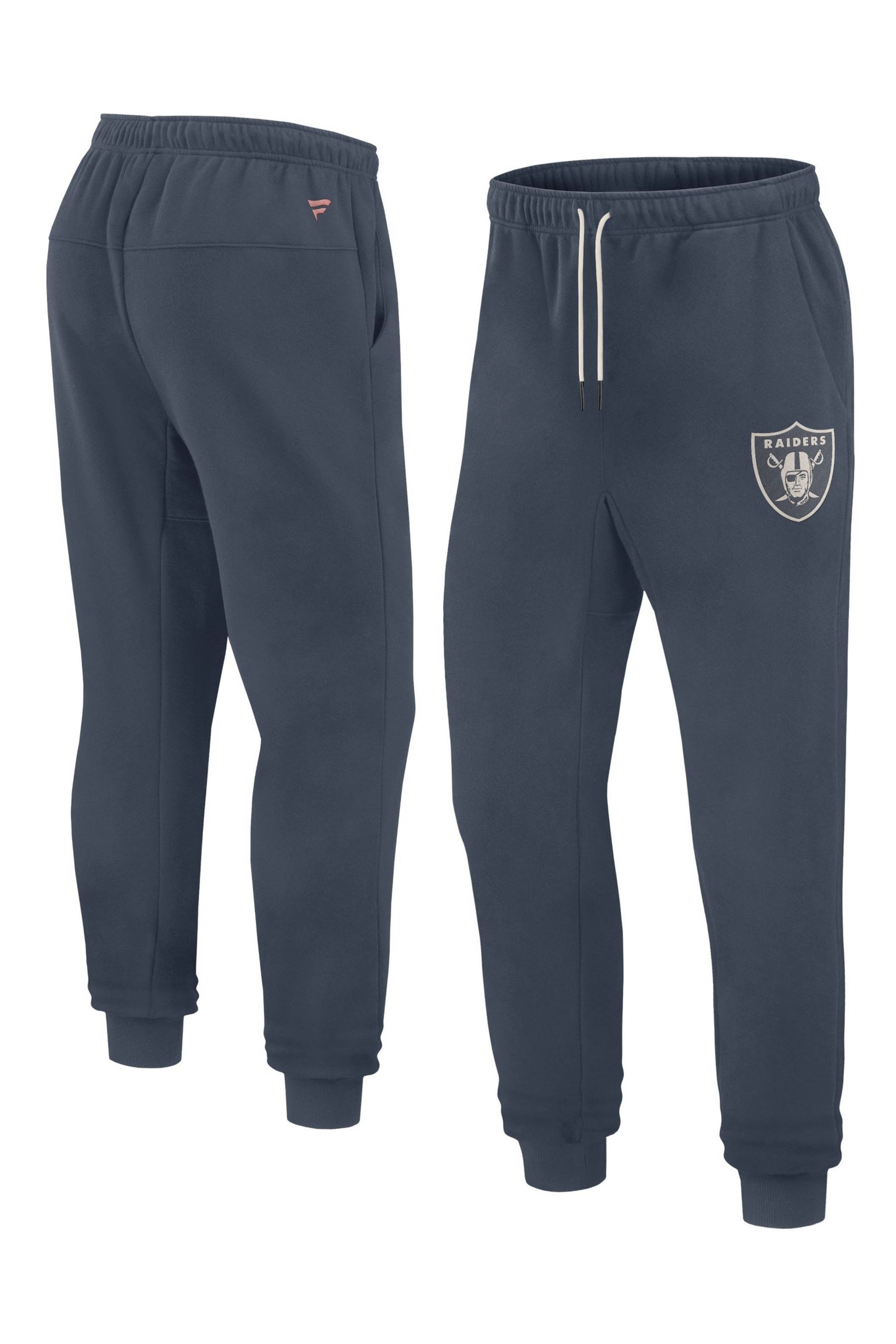 Fanatics Grey NFL Las Vegas Raiders Terrazzo Fleece Cuffed Hem Joggers