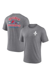 Fanatics Grey NHL Quebec Nordiques Heritage Triblend T-Shirt - Image 1 of 3