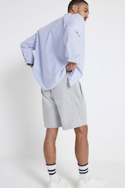 River Island Grey Loopback Elasticated Panel 100% Cotton Shorts - Image 3 of 4