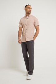 River Island Pink Muscle Fit Textured Shirt - Image 2 of 3
