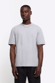 River Island Grey Studio Regular T-Shirt - Image 1 of 4