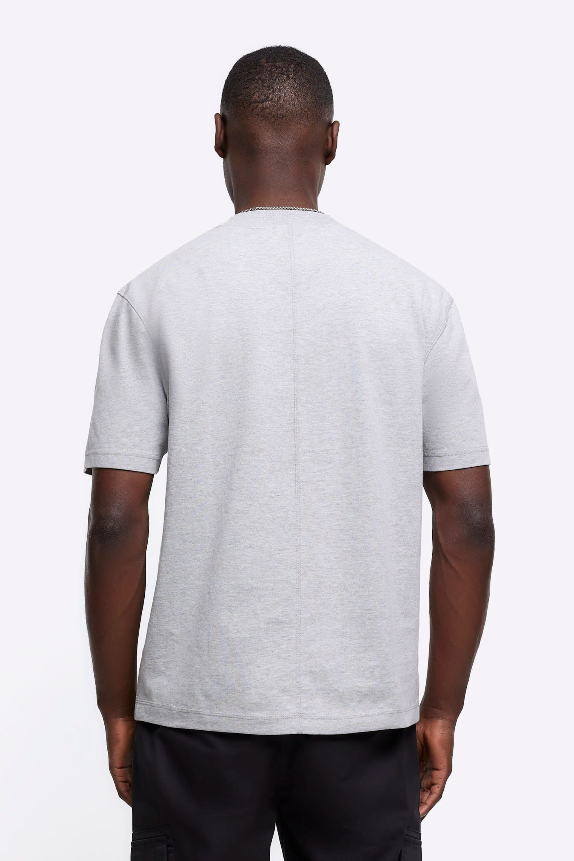 River Island Grey Studio Regular T-Shirt - Image 2 of 4