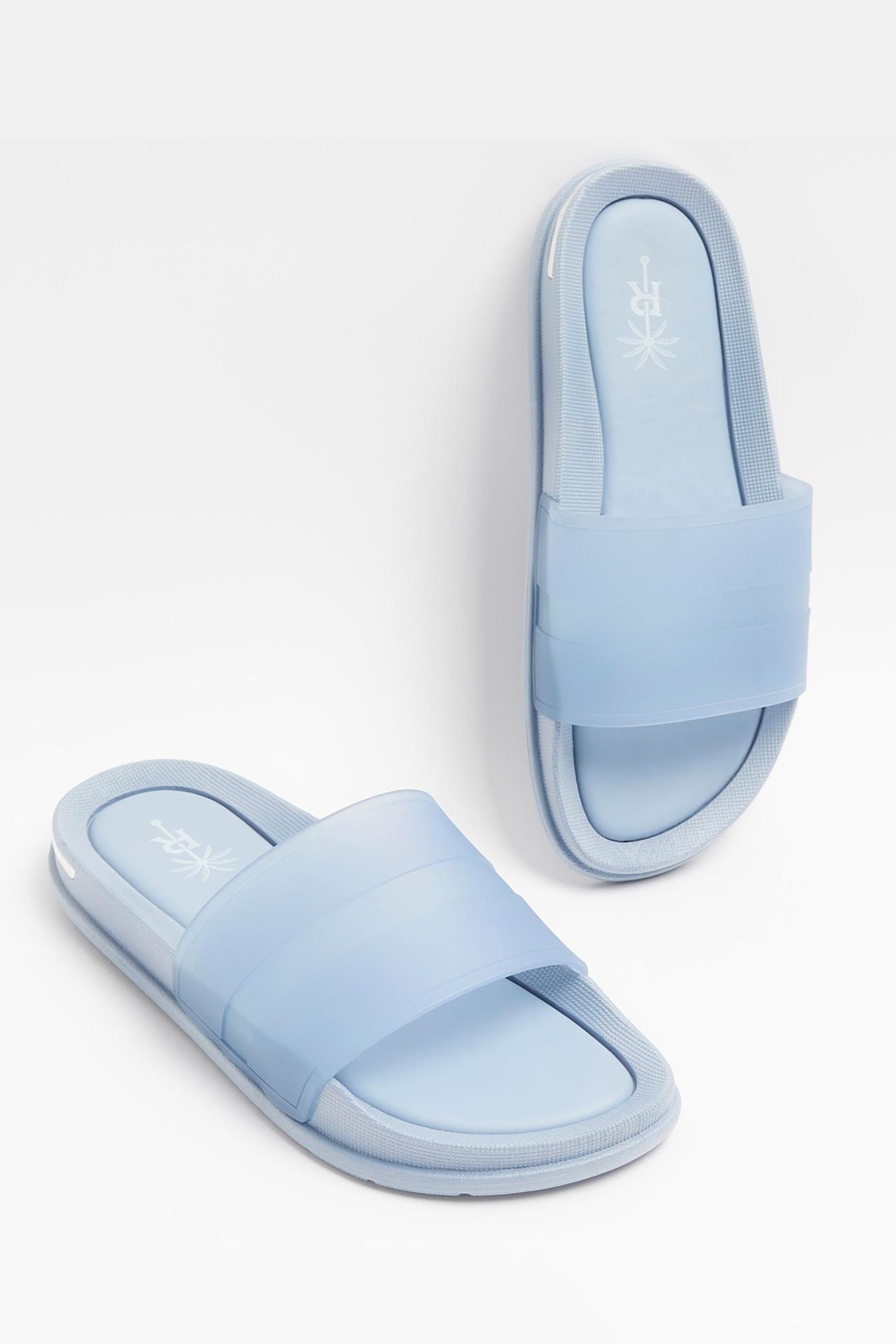 River island white sliders cheap