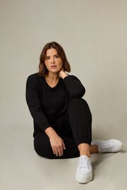 Live Unlimited Curve Jersey Cargo Black Trousers - Image 3 of 4