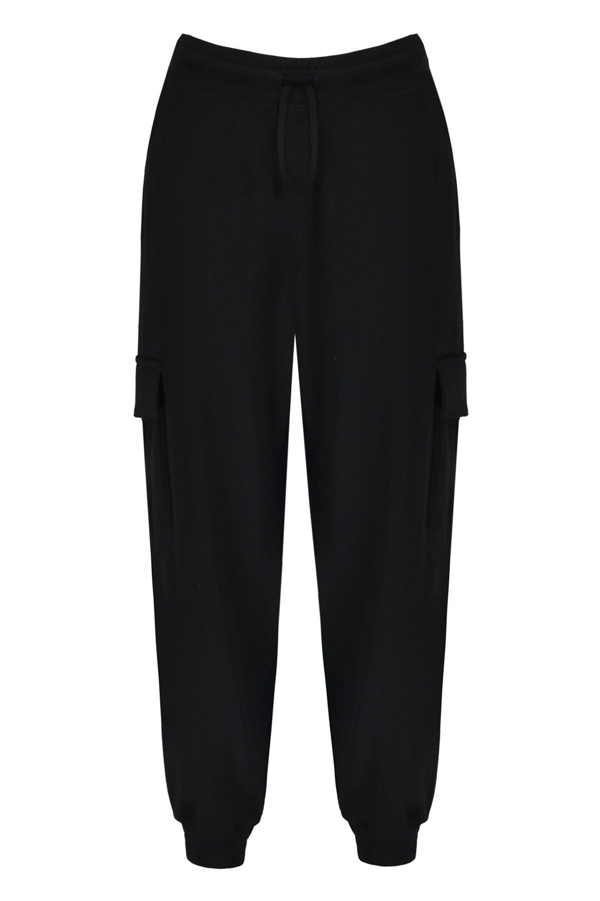 Live Unlimited Curve Jersey Cargo Black Trousers - Image 4 of 4