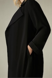 Live Unlimited Curve Relaxed Tailored Duster Black Coat - Image 5 of 6