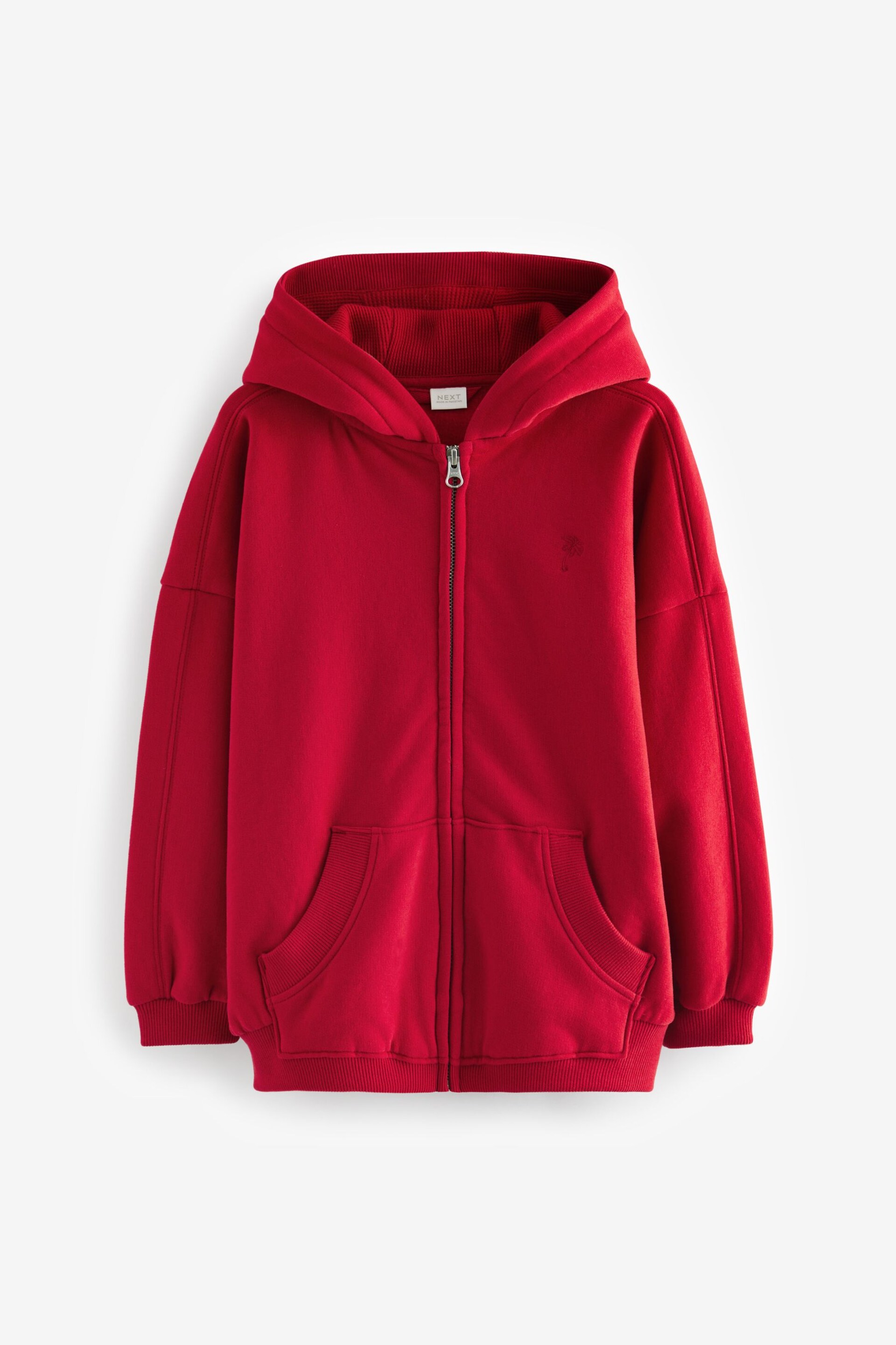 Red Zip Through Hoodie (3-16yrs) - Image 1 of 3