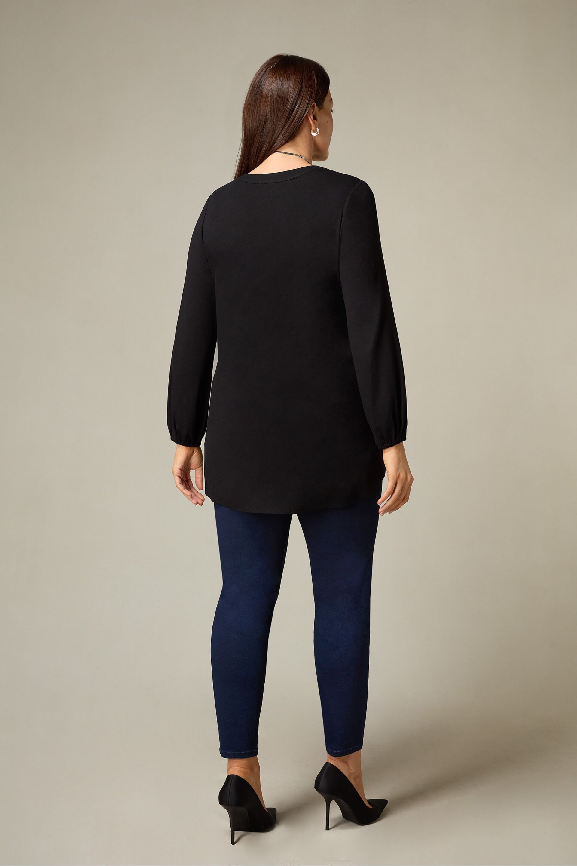 Live Unlimited Curve Petite Navy Blue Denim Jeggings - Image 2 of 4