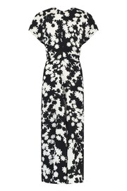 Ro&Zo Harper Mono Floral Print Flutter Sleeve Midaxi Dress - Image 6 of 7