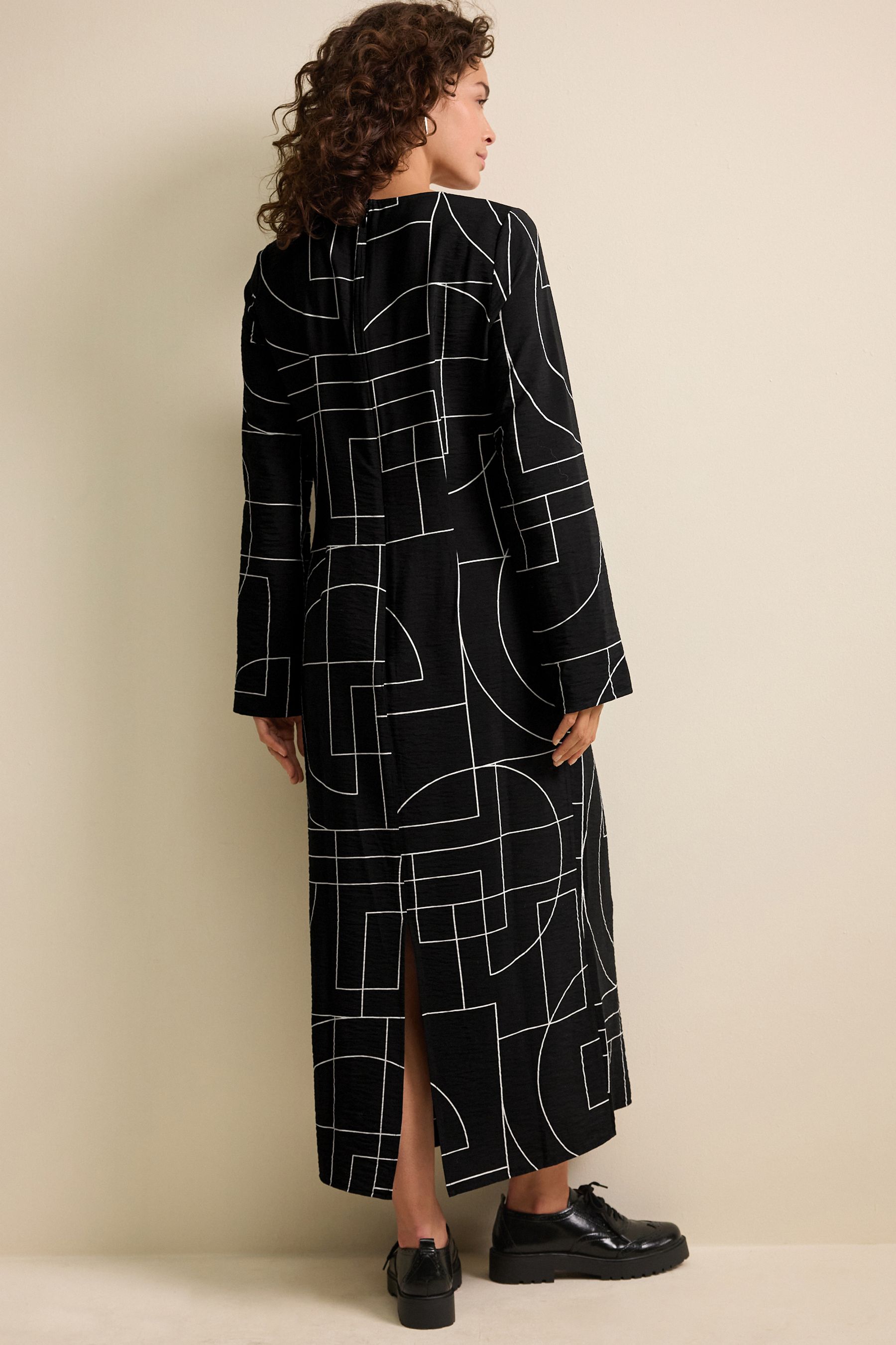 Next black and white dress cheap