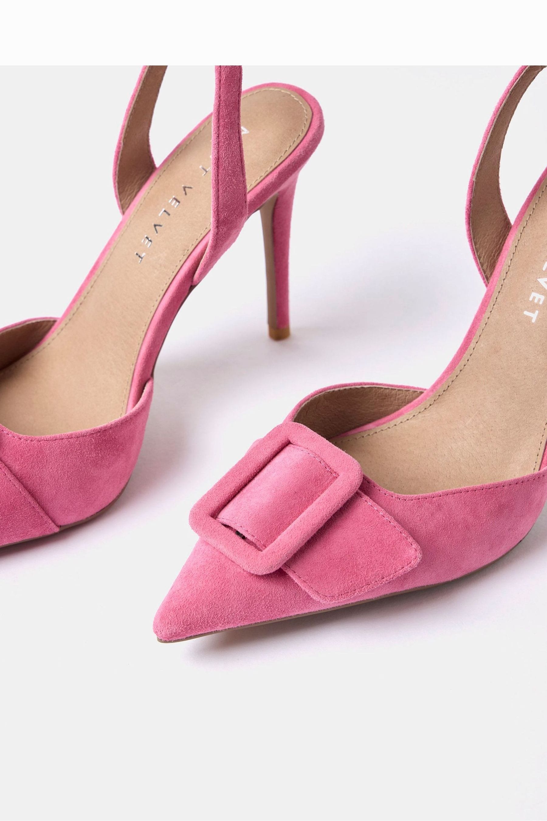 Buy Mint Velvet Pink Suede Slingback Heels from Next Ireland