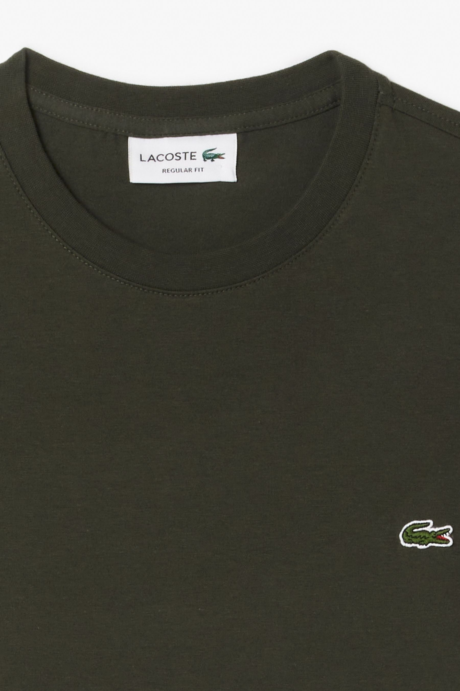 Buy Lacoste Regular Fit Green Sports Cotton T Shirt from Next Luxembourg