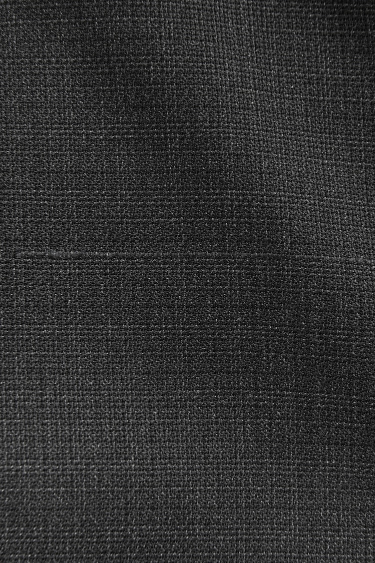 Black Tailored Fit Textured Wool Suit Trousers - Image 8 of 8