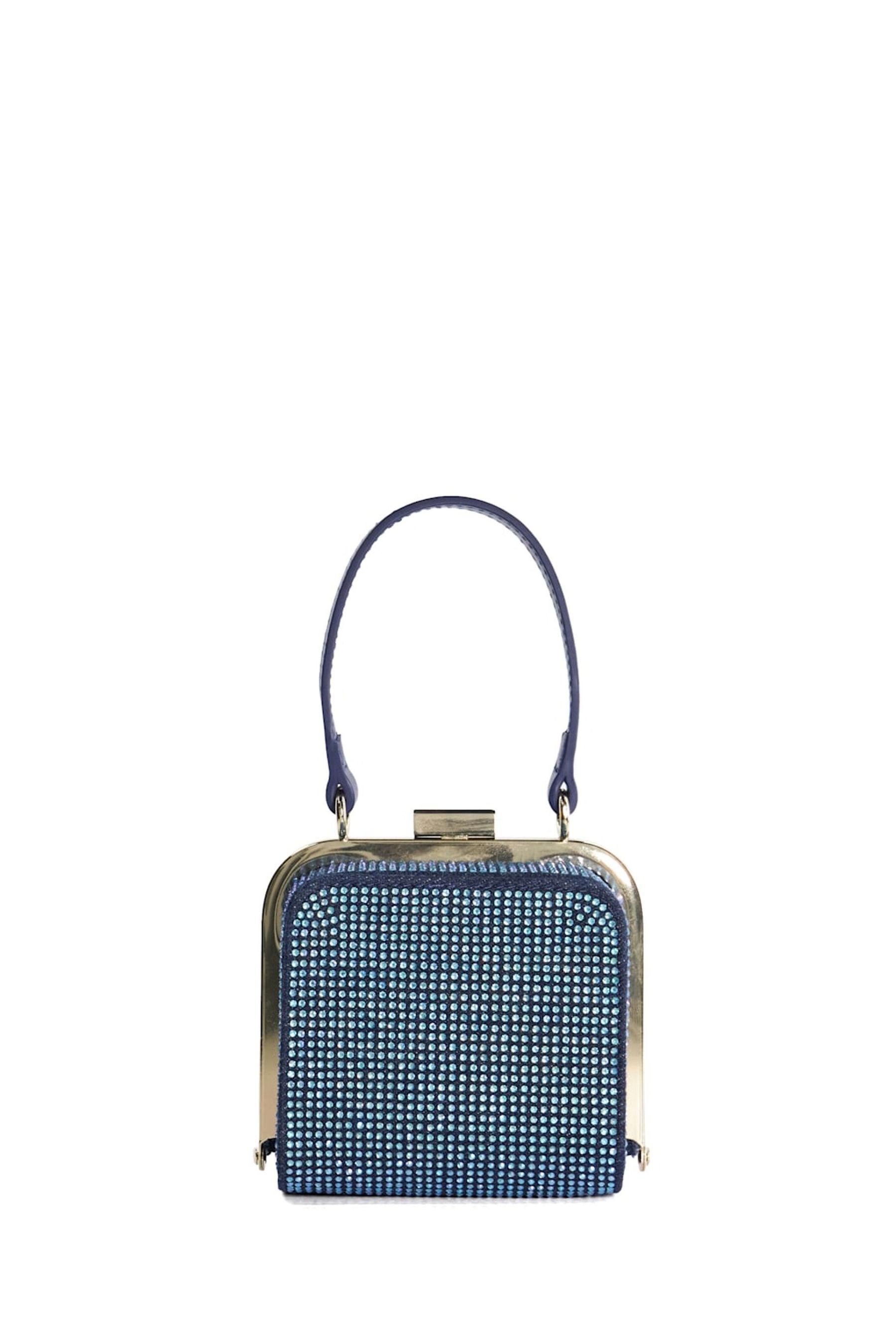 Dune London Blue Santerini Micro Frame Grab Bag