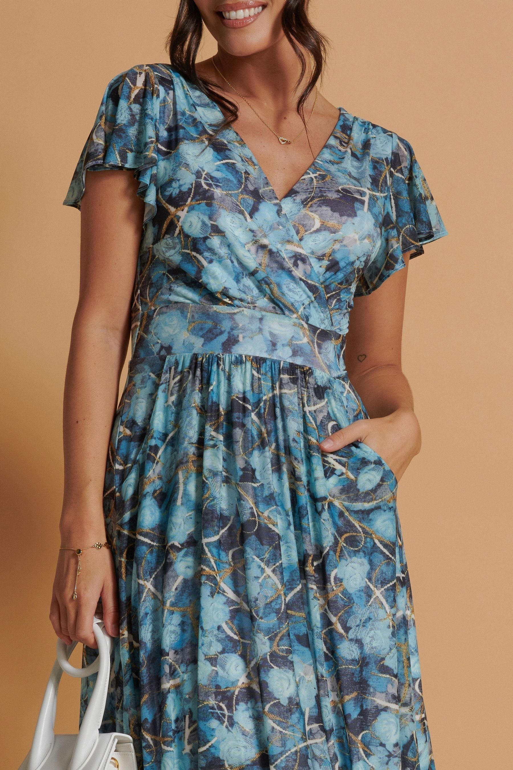 Light blue mesh dress online