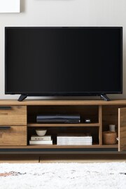 Dark Bronx Oak Effect Compact Up to 65 inch TV Unit - Image 4 of 11