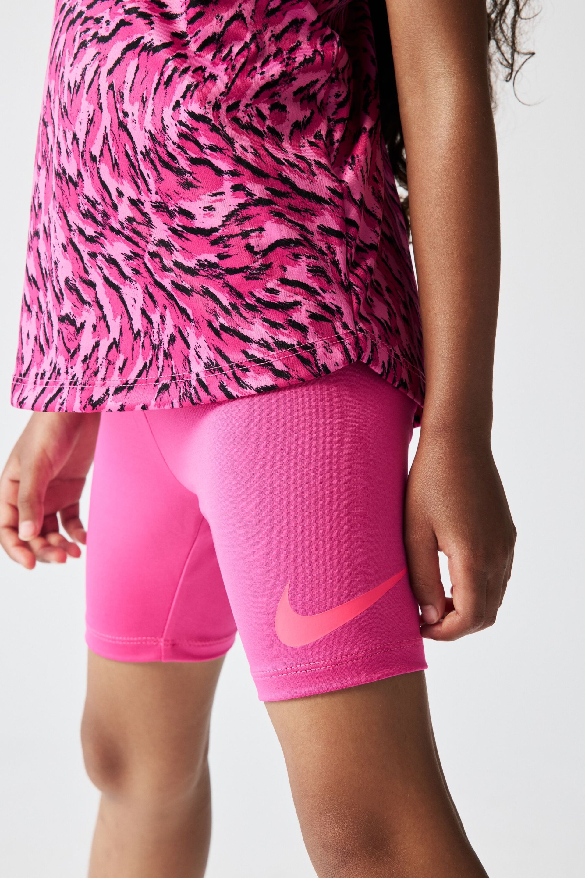 Nike Pink Little Kids Veneer Vest and Shorts Set - Image 7 of 7