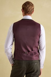 Green Slim Fit Texture Suit Waistcoat - Image 2 of 5