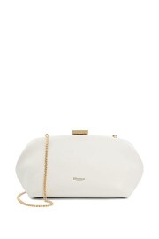 Dune London White Expect Cube Clasp Clutch Bag - Image 3 of 6