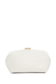 Dune London White Expect Cube Clasp Clutch Bag - Image 4 of 6