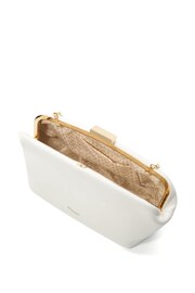 Dune London White Expect Cube Clasp Clutch Bag - Image 5 of 6