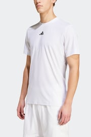 adidas White Tennis Pro AIRCHILL FreeLift T-Shirt - Image 2 of 7