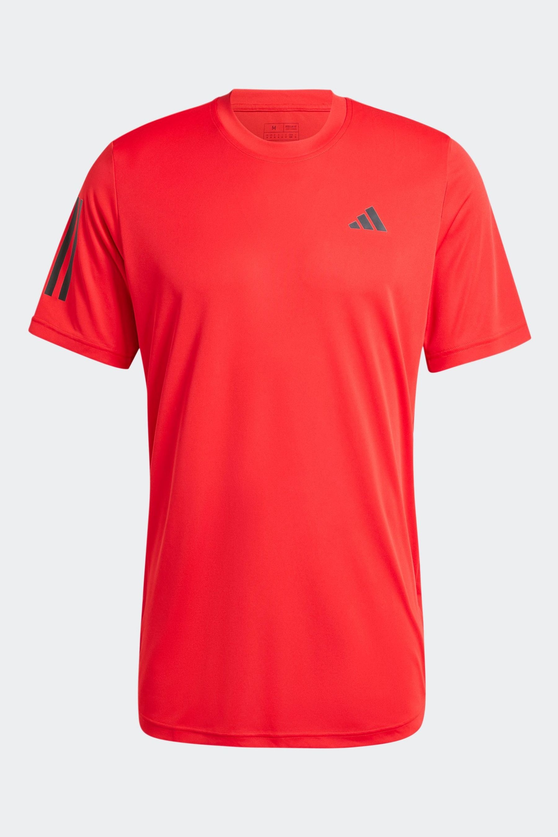 Buy adidas Red Club 3 Stripes Tennis T Shirt from the Next UK online shop