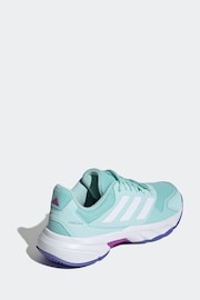 adidas Aqua Blue Courtjam Control 3 Tennis Shoes - Image 4 of 8