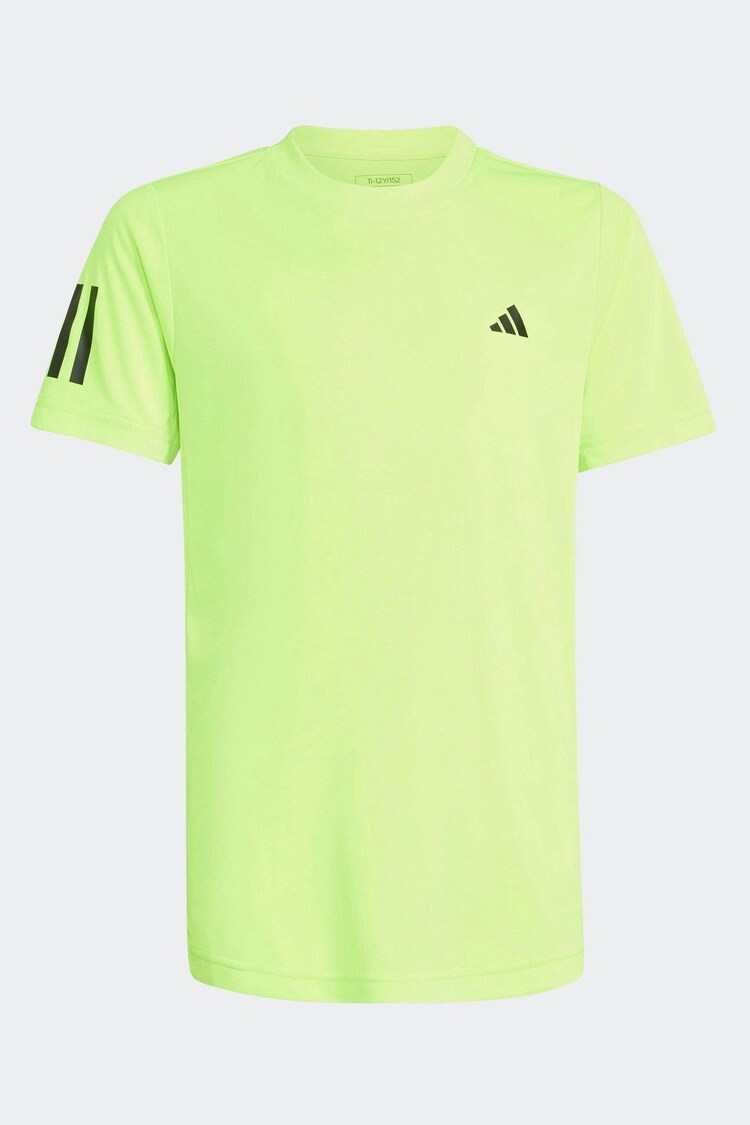 adidas Neon Tennis Club 3 Stripe T-Shirt - Image 1 of 5