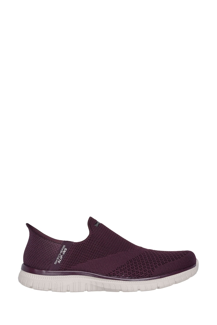 Skechers Burgundy Red Virtue Sleek Slip In Trainers - Image 1 of 5