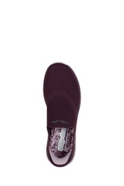 Skechers Burgundy Red Virtue Sleek Slip In Trainers - Image 5 of 5