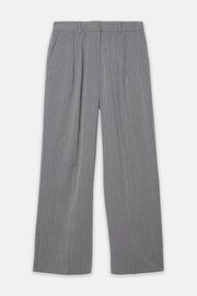 Mint Velvet Grey Pinstripe Wide Trousers - Image 3 of 3