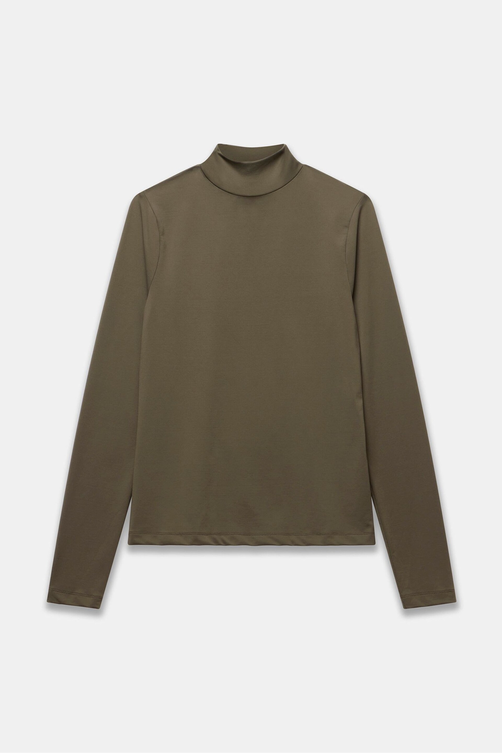 Mint Velvet Green Turtle Neck Top - Image 3 of 4