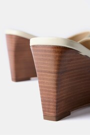 Mint Velvet Cream Wooden Wedges Sandals - Image 3 of 4