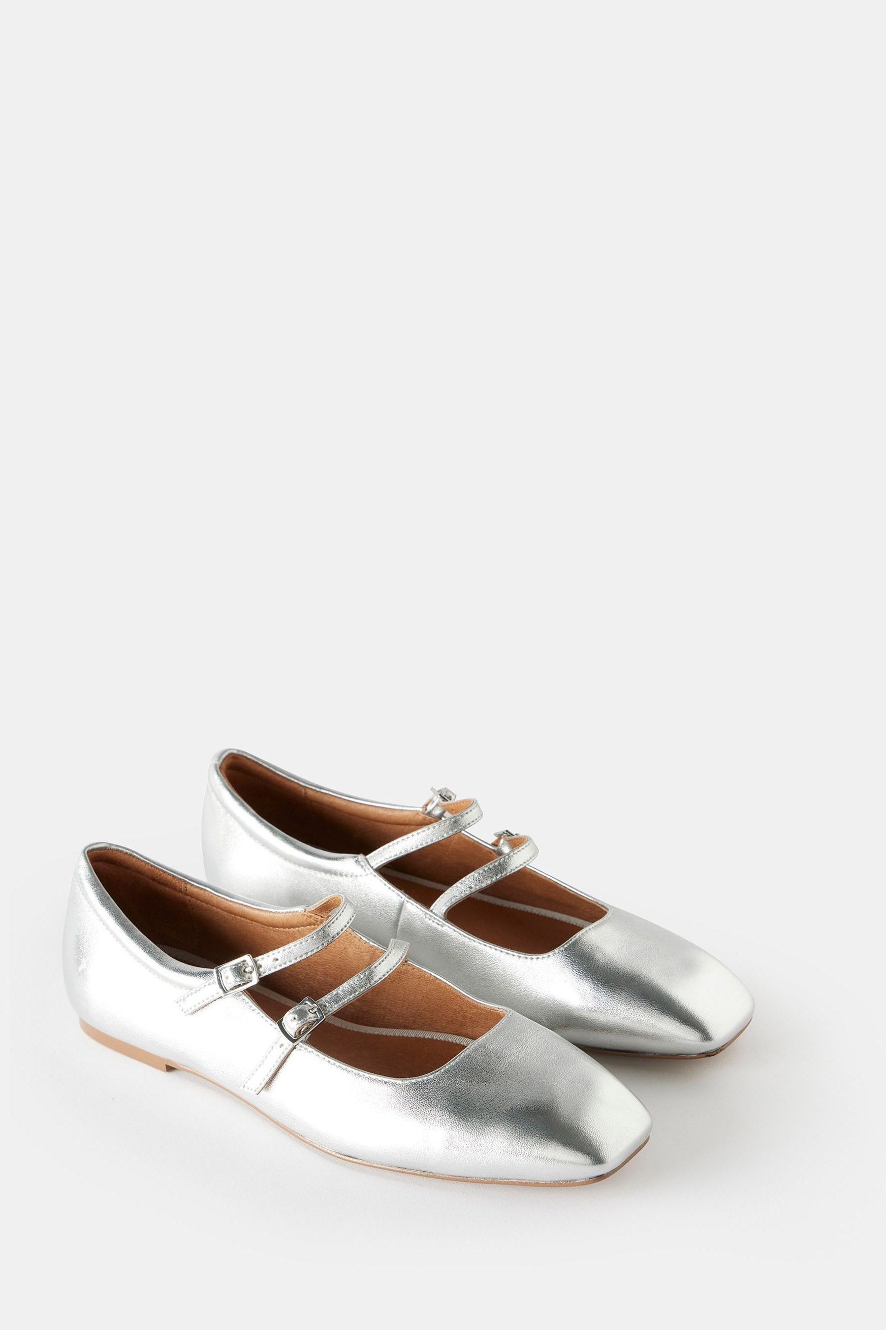 Buy Mint Velvet Silver Ballet Pumps from Next USA