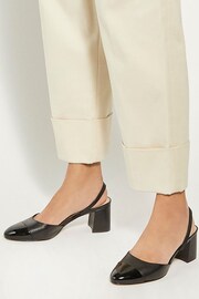 Dune London Black Careful Toe Cap Slingbacks - Image 1 of 6