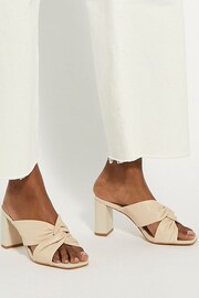 Dune London Cream Maizing Soft Twist Mules - Image 1 of 6