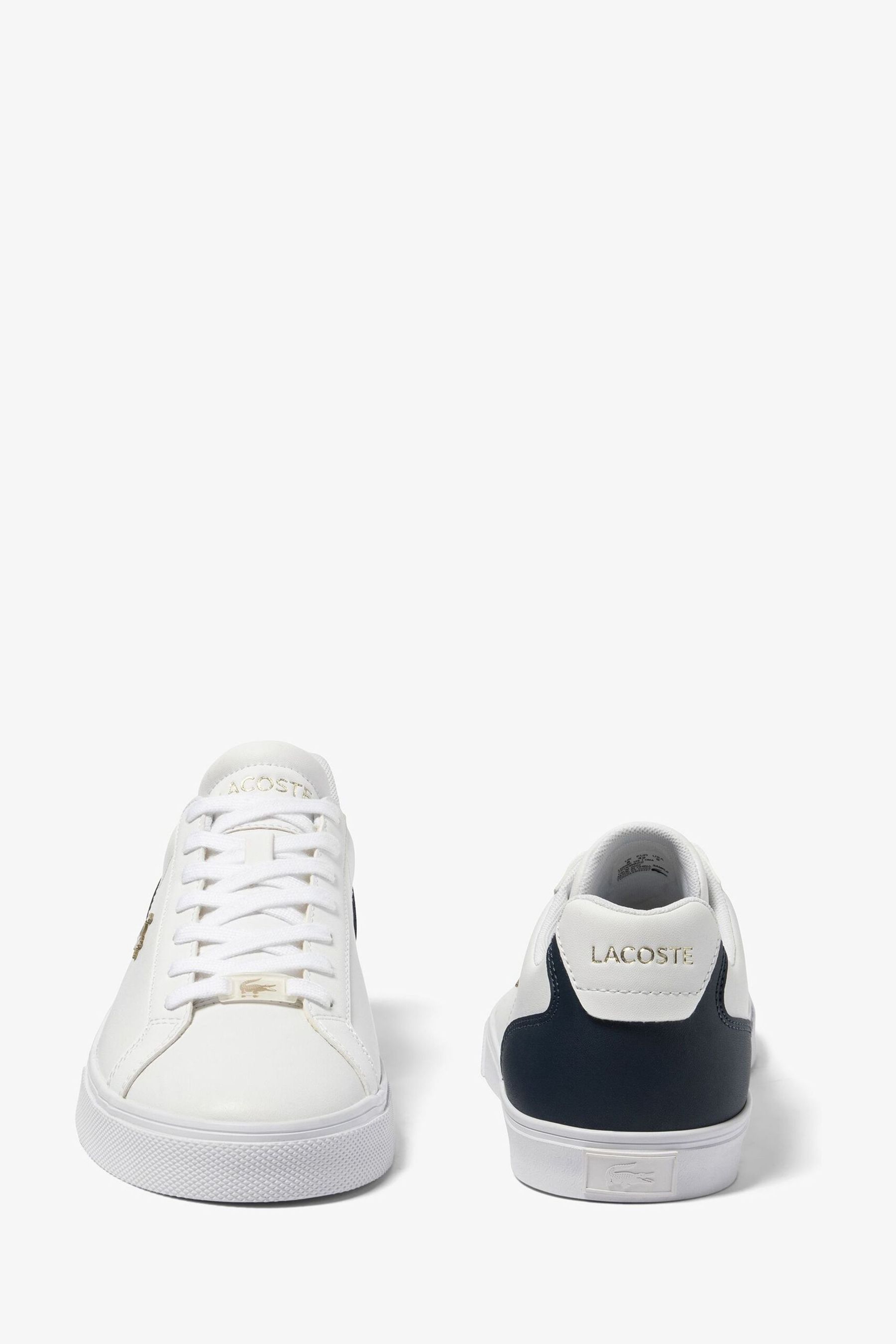 Mens white lacoste lerond trainers new arrivals