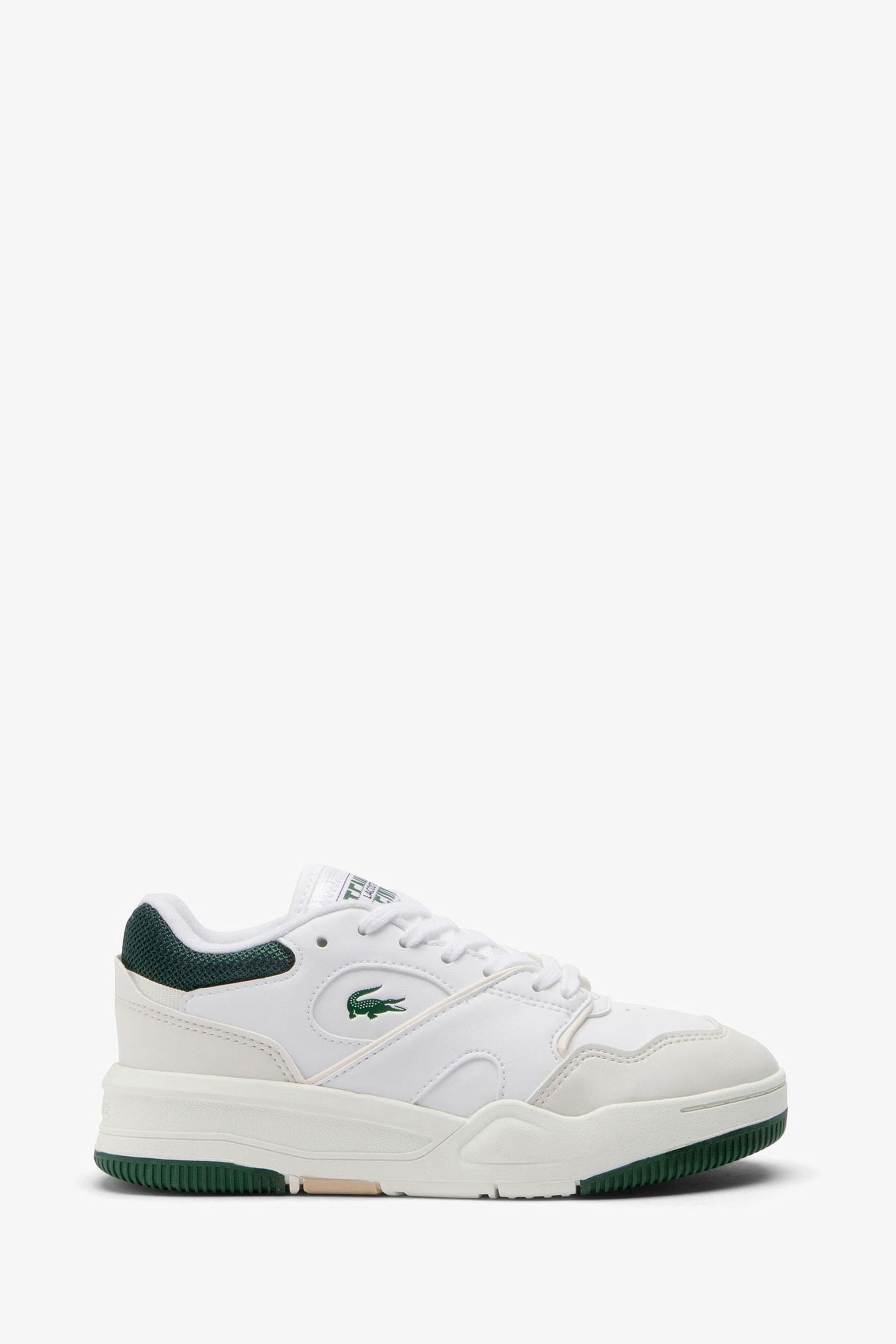 Lacoste white trainers online