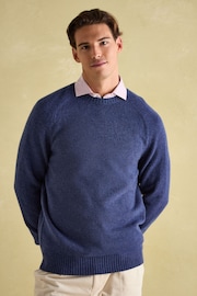 Joules Rowley Navy 100% Lambswool Crew Neck Jumper - Image 1 of 7