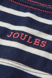 Joules Finlay Navy & White Stripe Festive Bear Artwork Top - Image 6 of 6