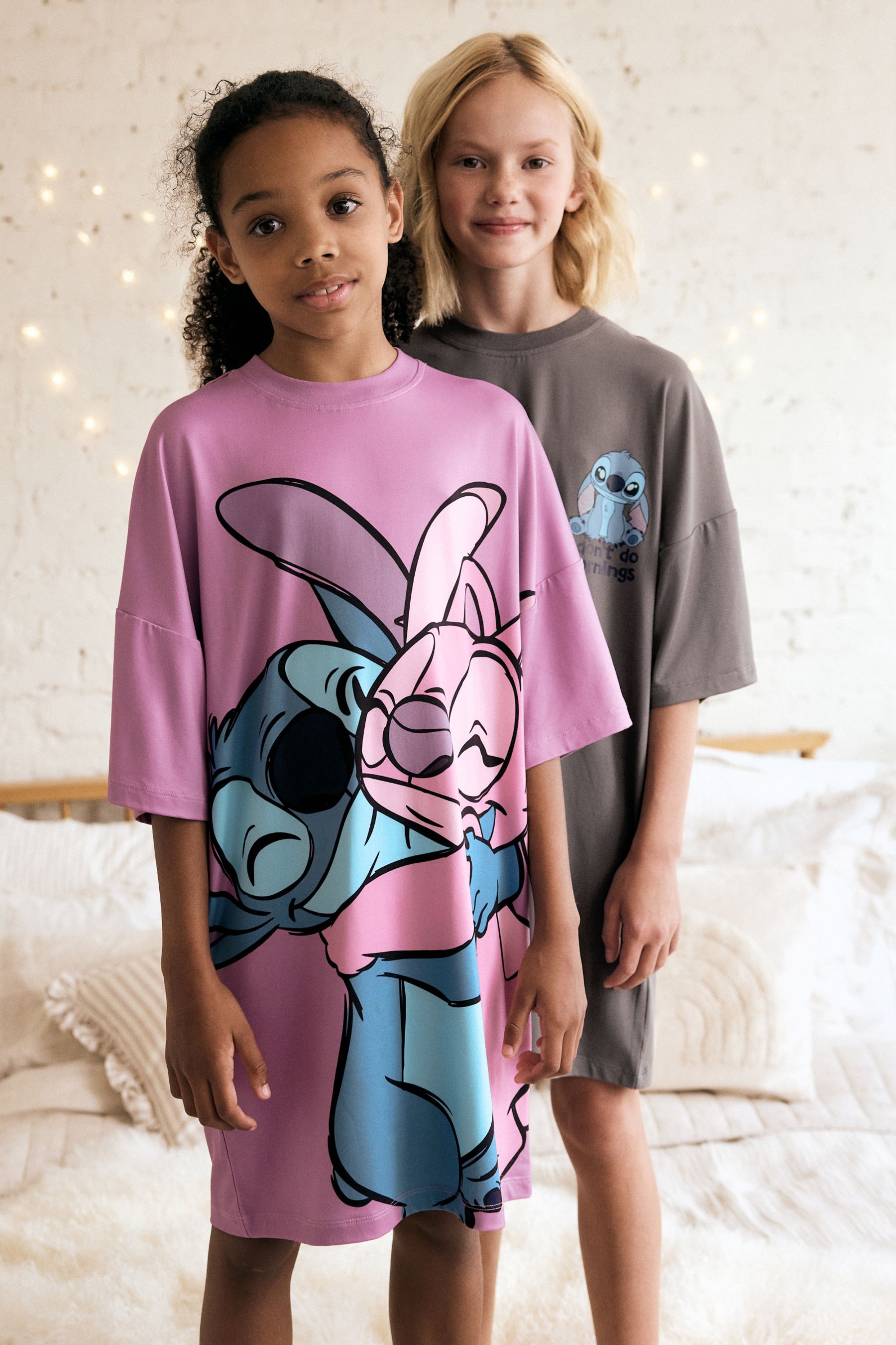 Buy Grey Purple Lilo Stitch License Nighties 2 Pack 3 14yrs from the Next UK online shop