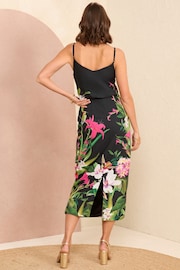 Love & Roses Black Printed Cami Midi Dress - Image 3 of 4